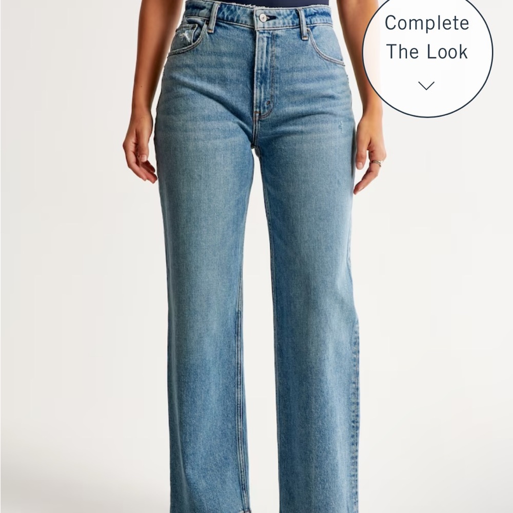 abercrombie & fitch curve love high rise 90s relaxed jean